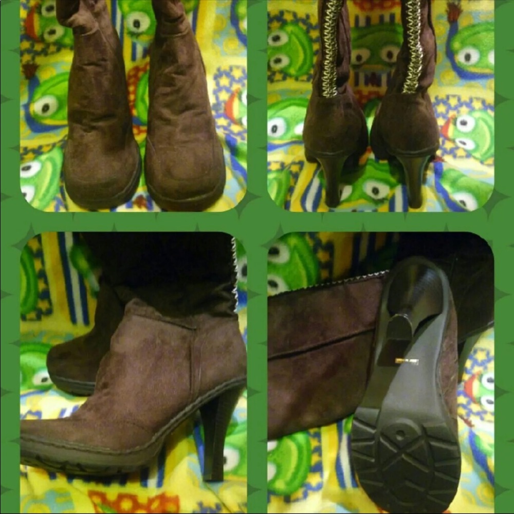 Platform heel boots